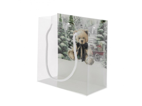 Christmas 'Winter Scene' PET-tasjes met karton Christmas 'Winter Scene' PET-tasjes met karton