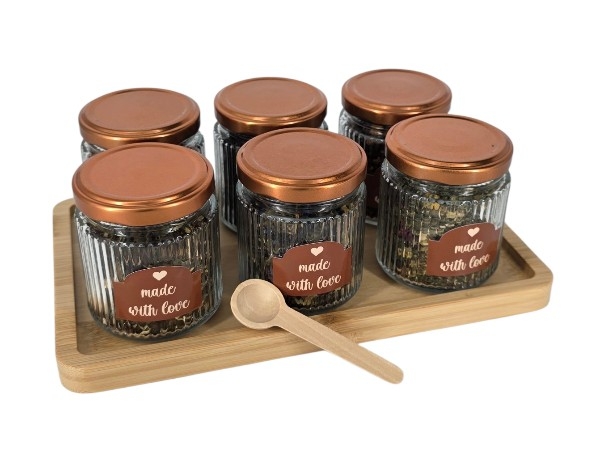 Bamboe Houten Theeplateau Gevuld met verse thee Bamboe Houten Theeplateau Gevuld met verse thee